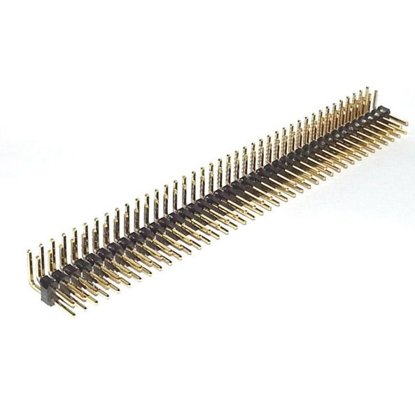 10x 40 Pin 2-54mm Stiftleiste zweireihig gewinkelt