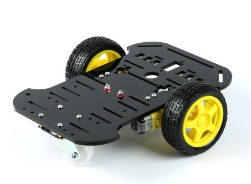 2WD Smart Car Chassis Plattform f黵 Arduino Roboter (schwarz)