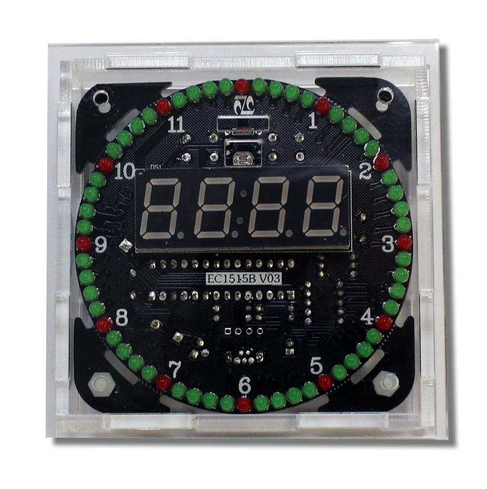 Bausatz: DS1302 Rotation LED Uhr mit Geh鋟se