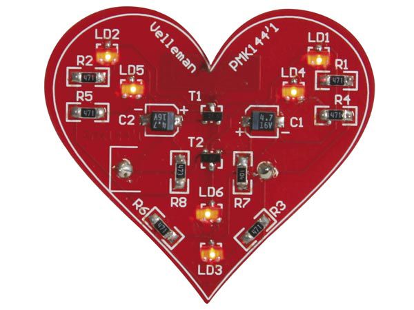 Bausatz: Velleman MK144 Blinkendes SMD-Herz