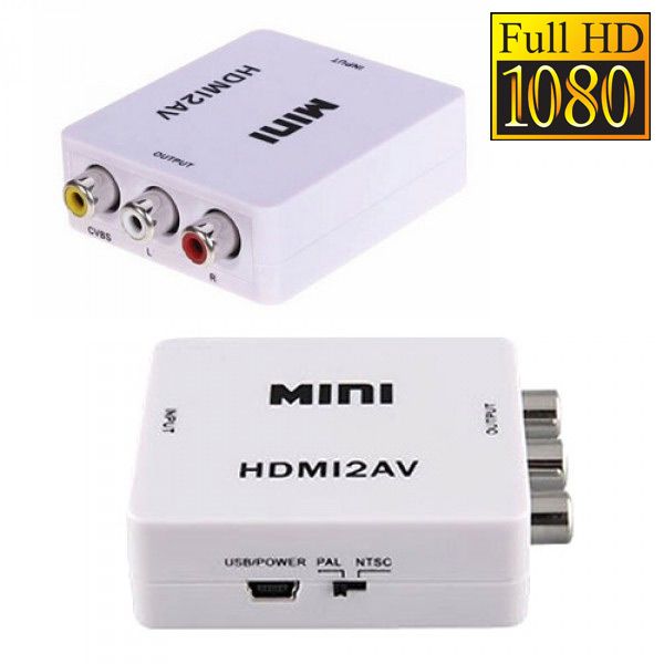 HDMI auf AV Mini Konverter 1080p Full HD