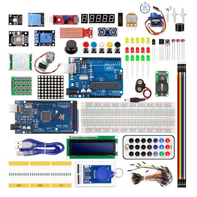 Starter Kit Uno R3 und Mega 2560 Arduino kompatibel im Kunststoffkasten